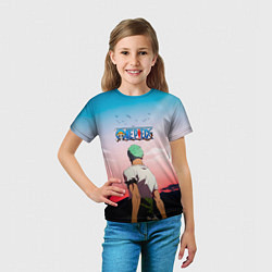 Футболка детская Ророноа Зоро эпичный One Piece, цвет: 3D-принт — фото 2