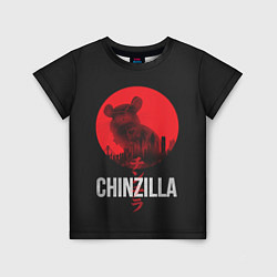 Футболка детская Chinzilla red, цвет: 3D-принт