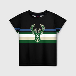 Футболка детская Milwaukee Bucks форма Statement Edition, цвет: 3D-принт