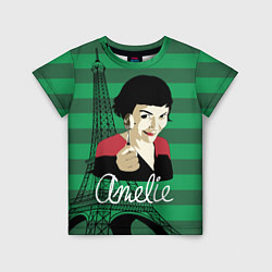 Футболка детская Amelie, цвет: 3D-принт