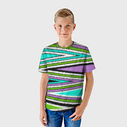 Футболка детская Абстрактный асимметричный, цвет: 3D-принт — фото 2
