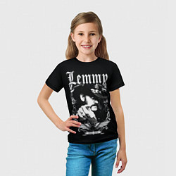 Футболка детская RIP Lemmy, цвет: 3D-принт — фото 2