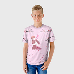 Футболка детская Аниме Объятия Любовь Пара, цвет: 3D-принт — фото 2