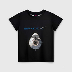 Футболка детская SpaceX Dragon 2, цвет: 3D-принт