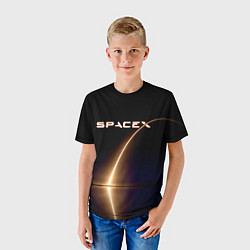 Футболка детская Space X, цвет: 3D-принт — фото 2
