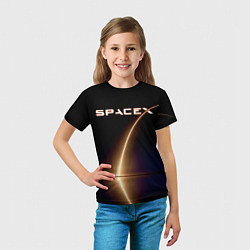 Футболка детская Space X, цвет: 3D-принт — фото 2