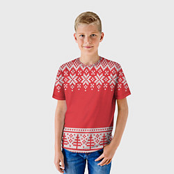 Футболка детская Зимний лес, цвет: 3D-принт — фото 2