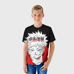Футболка детская Jujutsu Kaisen, Юдзи Итадори, цвет: 3D-принт — фото 2