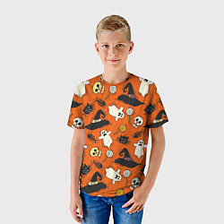 Футболка детская Хэллоуинские шалости, цвет: 3D-принт — фото 2