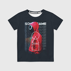 Футболка детская SQUID GAME ИГРА В КАЛЬМАРА ЧЕЛОВЕК В МАСКЕ КРУГ, цвет: 3D-принт