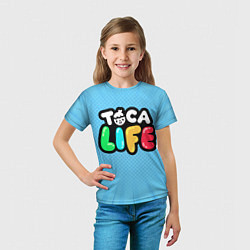 Футболка детская Toca Life: Logo, цвет: 3D-принт — фото 2