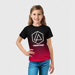 Футболка детская LINKIN PARK LOGO CARBON, цвет: 3D-принт — фото 2