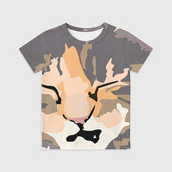 Футболка детская Камуфляжный кот, цвет: 3D-принт