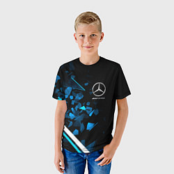 Футболка детская Mercedes AMG Осколки стекла, цвет: 3D-принт — фото 2
