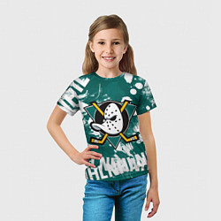 Футболка детская Анахайм Дакс Anaheim Ducks, цвет: 3D-принт — фото 2