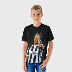 Футболка детская Пауло Дибала, Dybala, цвет: 3D-принт — фото 2