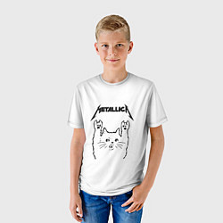 Футболка детская Metallica Meowtallica, цвет: 3D-принт — фото 2