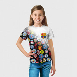 Футболка детская FC BARCELONA LOGOBOMBING, цвет: 3D-принт — фото 2