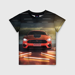Футболка детская Форд Мустанг, Ford Mustang, цвет: 3D-принт