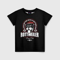 Футболка детская Ротвейлер Rottweiler, цвет: 3D-принт