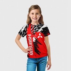 Футболка детская MITSUBISHI МИЦУБИСИ МИТСУБИСИ МИЦУБИШИ, цвет: 3D-принт — фото 2