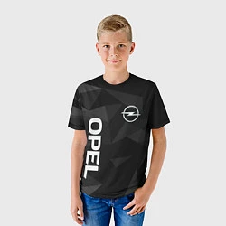 Футболка детская Опель, Opel геометрия, цвет: 3D-принт — фото 2