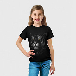 Футболка детская Голова хищного тигра, цвет: 3D-принт — фото 2