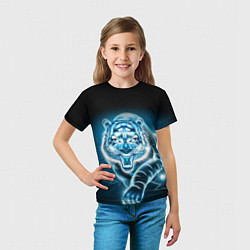 Футболка детская НЕНОНОВЫЙ ТИГР 2022 NEON TIGER NEW YEAR, цвет: 3D-принт — фото 2