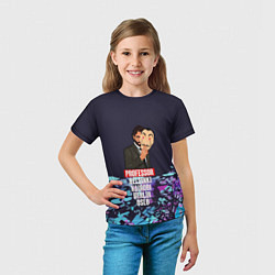 Футболка детская Бумажный дом Профессор с маской, цвет: 3D-принт — фото 2