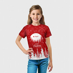 Футболка детская Merry Christmas Новогодний шар, цвет: 3D-принт — фото 2