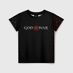 Футболка детская GOD OF WAR LOGO, РУНЫ, цвет: 3D-принт