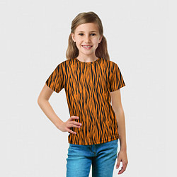 Футболка детская Тигровые Полосы, цвет: 3D-принт — фото 2