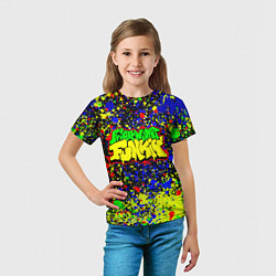Футболка детская Friday Night Funkin Logo Acid Style, цвет: 3D-принт — фото 2