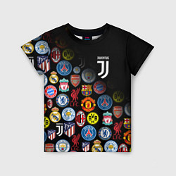 Футболка детская JUVENTUS LOGOBOMBING SPORT, цвет: 3D-принт