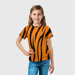 Футболка детская Текстура тиграtiger, цвет: 3D-принт — фото 2