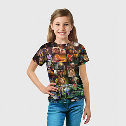 Футболка детская HEROES DOTA 2 ПЕРСОНАЖИ ДОТА 2, цвет: 3D-принт — фото 2