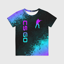 Футболка детская CS GO NEON SYMBOL STYLE SKIN КС ГО НЕОН, цвет: 3D-принт
