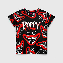 Футболка детская Poppy Playtime Huggy Wuggy Smile, цвет: 3D-принт