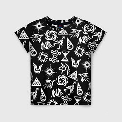 Футболка детская EXO BAND SYMBOL PATTERN WHITE K-POP, цвет: 3D-принт