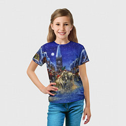 Футболка детская НОВОГОДНЯЯ АТМОСФЕРА НОВЫЙ ГОД 2022, цвет: 3D-принт — фото 2