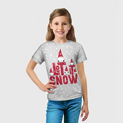 Футболка детская Let it snow - пусть идет снег, цвет: 3D-принт — фото 2