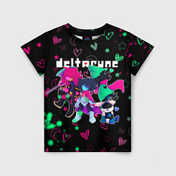 Футболка детская ГЕРОИ ИГРЫ DELTARUNE NEON, цвет: 3D-принт