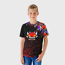 Футболка детская Geometry Dash Demon, цвет: 3D-принт — фото 2