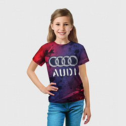 Футболка детская AUDI Audi Краски, цвет: 3D-принт — фото 2
