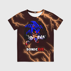 Футболка детская SONIC EXE Молнии, цвет: 3D-принт