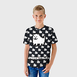 Футболка детская UNDERTALE DOG AND LOGO УНДЕРТАЛЕ, цвет: 3D-принт — фото 2