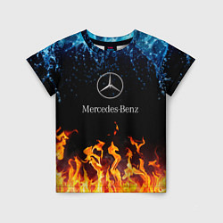 Футболка детская Mercedes-Benz: Вода и Огонь, цвет: 3D-принт