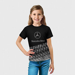 Футболка детская Mercedes-Benz шины, цвет: 3D-принт — фото 2