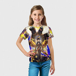 Футболка детская Чжун Ли в ульте Genshin Impact, цвет: 3D-принт — фото 2