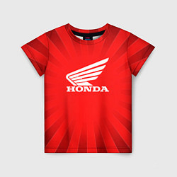 Футболка детская Honda красные линии, цвет: 3D-принт